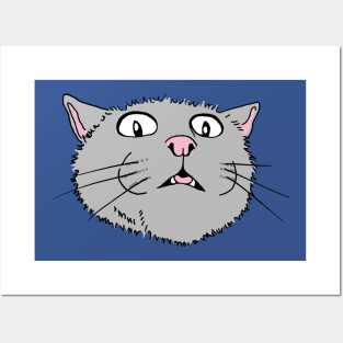 Shocked Cat Shirt Posters and Art